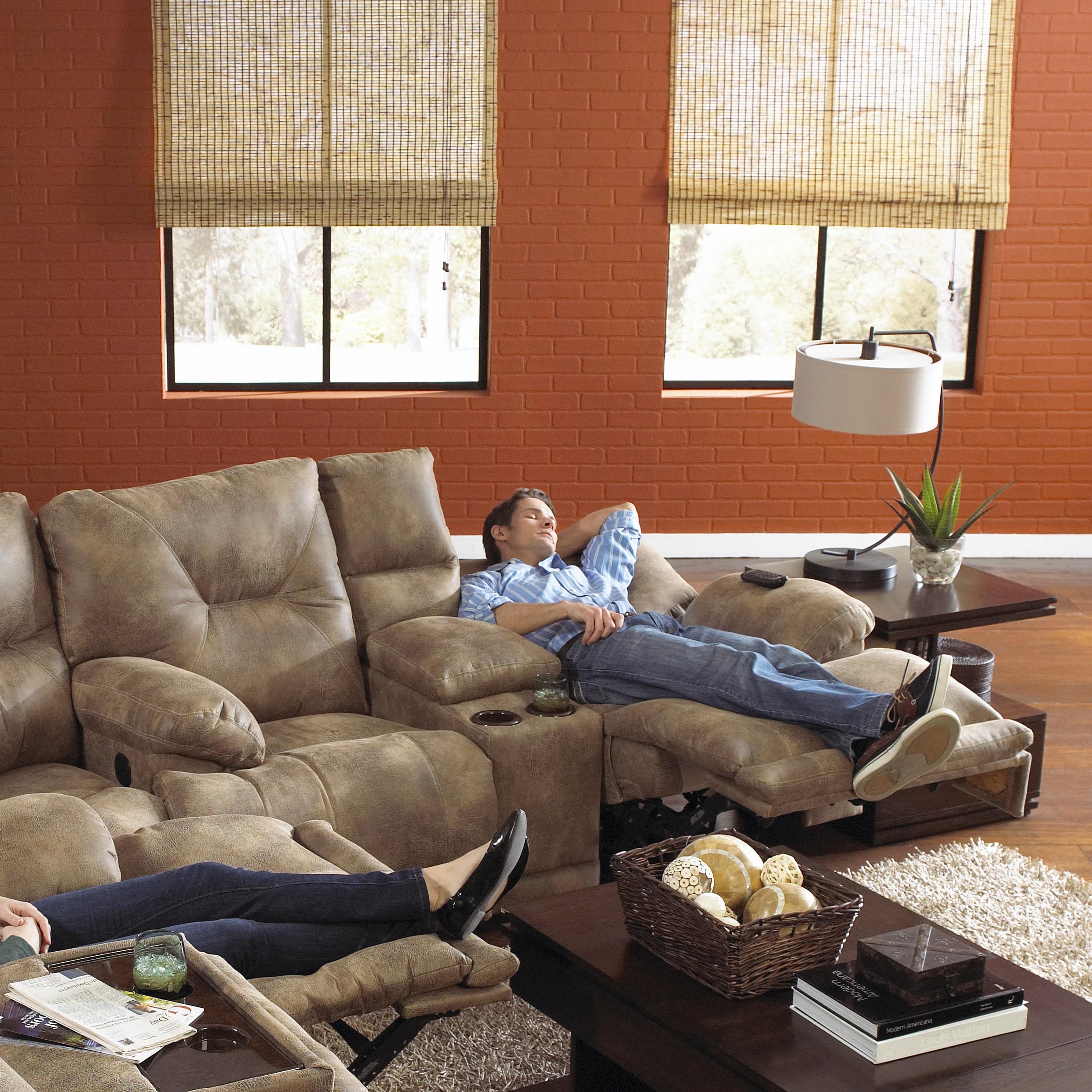 Catnapper lay flat reclining console loveseat deals